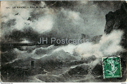 Le Havre - Effet de Vague - 171 - old postcard - 1909 - France - used - JH Postcards