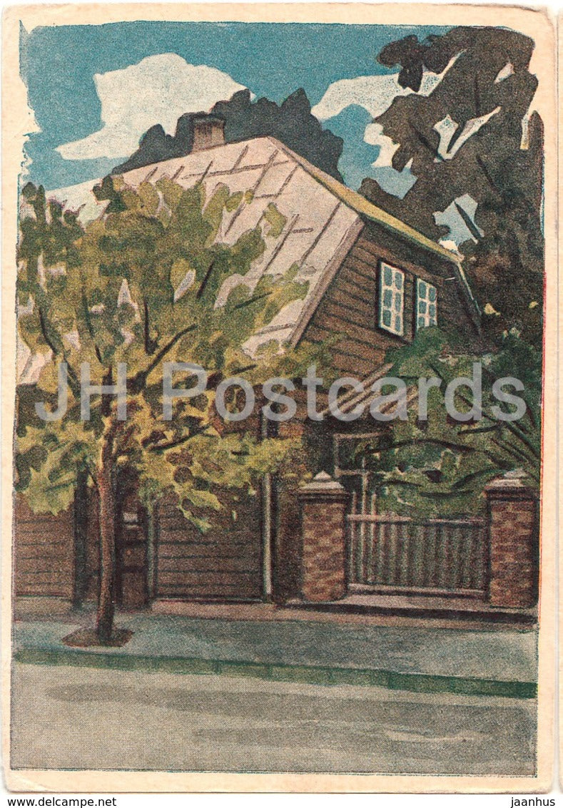 Voru - House museum Estonian writer Fr. R. Kreutzwald - 1961 - Estonia USSR - unused
