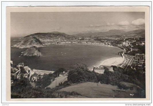 SAN SEBASTIAN - Vista desde el monte Igueldo - 303 - Foto Galarza - old postcard - Spain - unused - JH Postcards