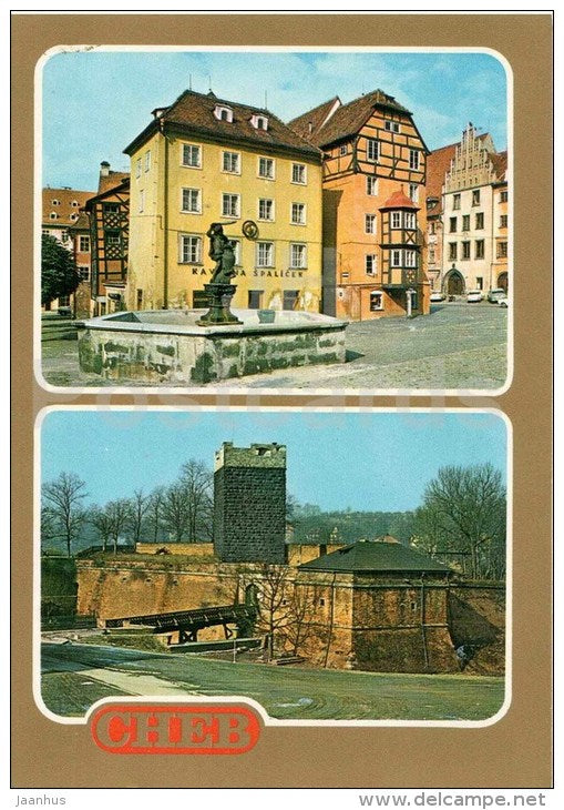 Cheb - Spalicek - castle - architecture - town views - Czechoslovakia - Czech - unused - JH Postcards