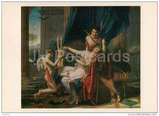 painting by Jacques-Louis David - Sappho and Phaon , 1809 - French art - Russia USSR - 1980 - unused - JH Postcards