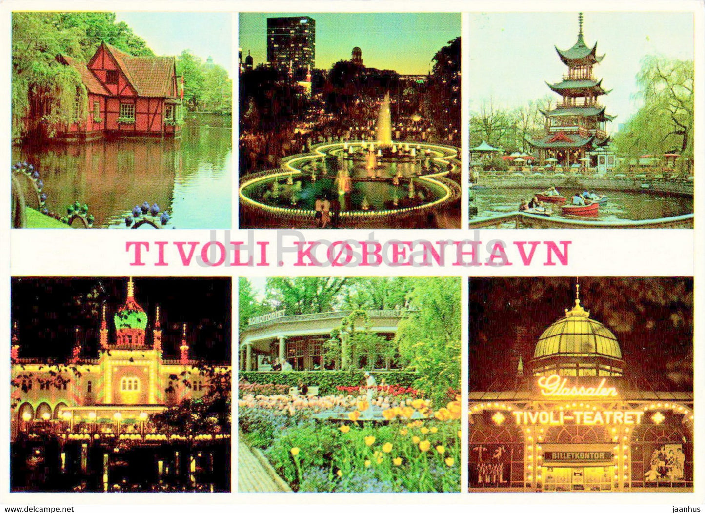 Copenhagen - Tivoli - multiview - 34 - Denmark - used - JH Postcards