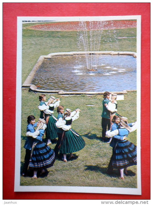 Lithuanian Polka - Lithuanian Folk Dance - folk costumes - 1979 - USSR Lithuania - unused - JH Postcards