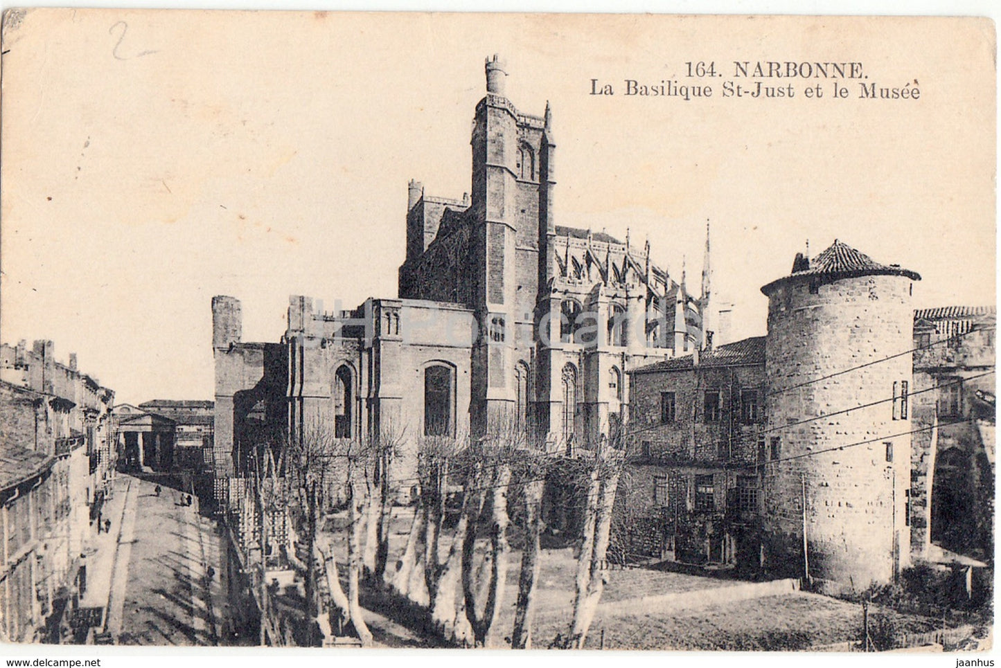 Narbonne - La Basilique St Just et le Musee - cathedral - 164 - 1930 - old postcard - France - used - JH Postcards