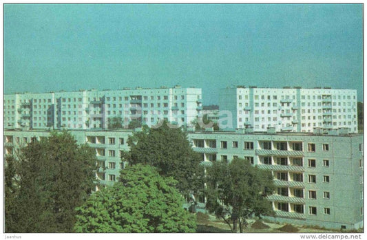 standard apartment  houses in Imanta - Riga - 1976 - Latvia USSR - unused - JH Postcards