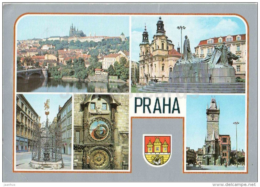 Praha - Prague - Old Town  square - Old Town Hall - Czechoslovakia - Czech - used 1987 - JH Postcards
