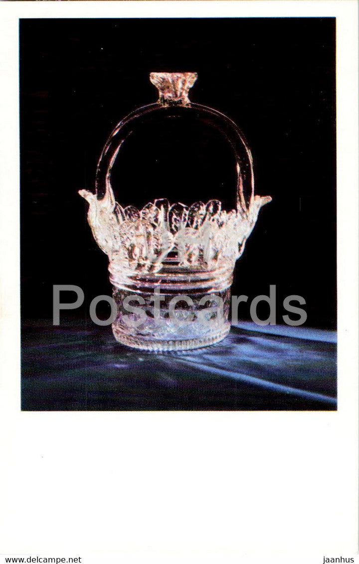 Sweetmeat box in basket - Spanish Glass in Hermitage - Spanish art - 1970 - Russia USSR - unused - JH Postcards
