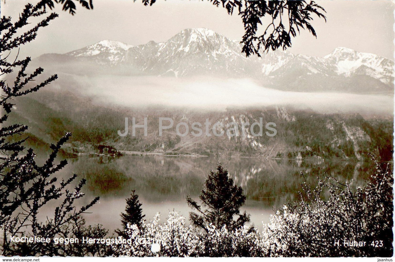 Kochelsee gegen Herzogstand 1731 m - old postcard - Germany - unused - JH Postcards