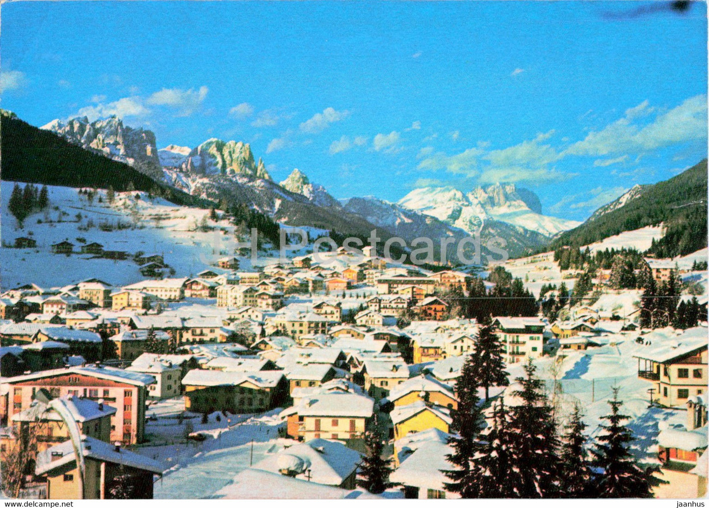 Dolomiti - Moena 1200 m - Catinaccio - Sassolungo - 1979 - Italy - used - JH Postcards