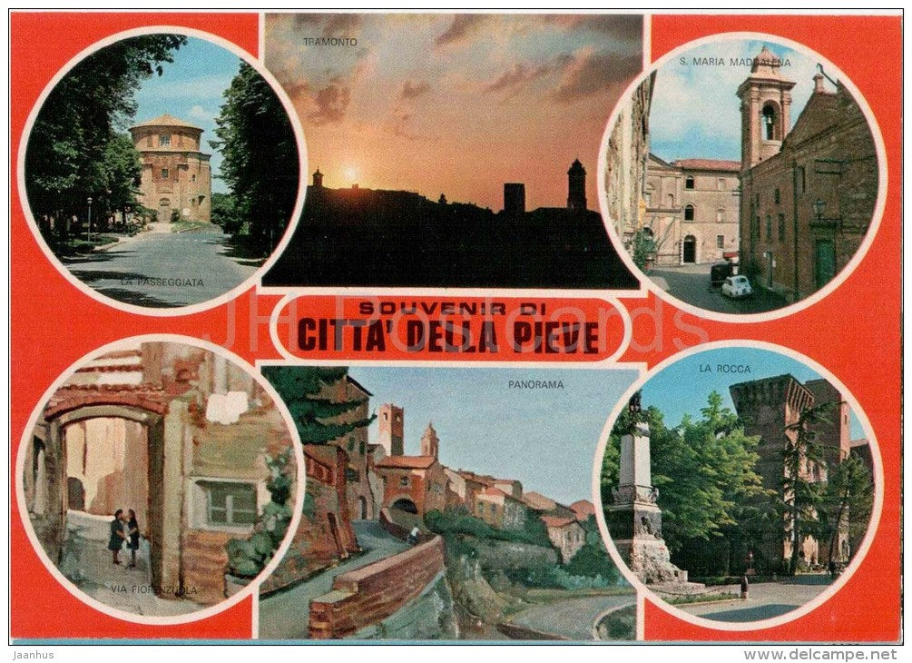 Souvenir di Citta della Pieve m. 508 - Bevagna - Perugia - Umbria - 18741z - Italy - Italia - unused - JH Postcards
