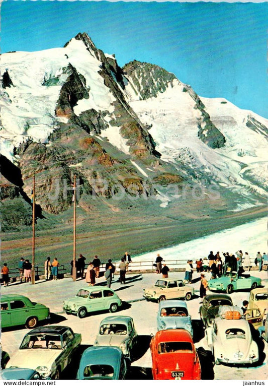 Grossklockner 3798 m - Parkplatz Freiwandeck - car - 101 - 1962 - Austria – used – JH Postcards