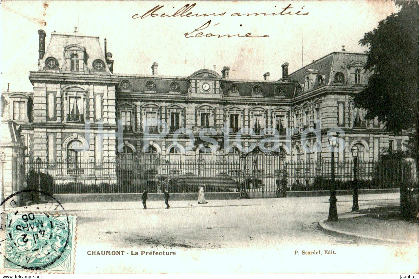 Chaumont - La Prefecture - old postcard - 1905 - France - used - JH Postcards