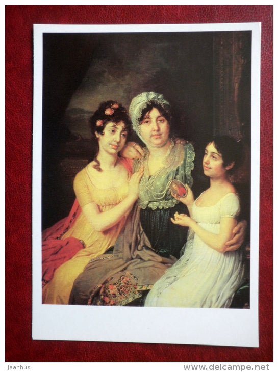 painting by Vladimir Borovikovsky , Portrait of Anna Ivanovna Bezborodko , 1803 - russian art - unused - JH Postcards