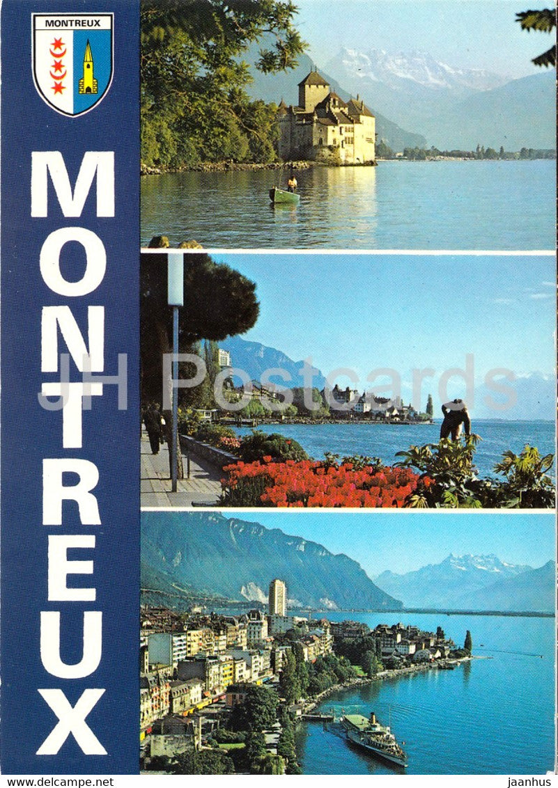 Montreux - Le Chateau de Chillon - Les Quais - La Grand Rue et le debarcadere - Switzerland - unused - JH Postcards