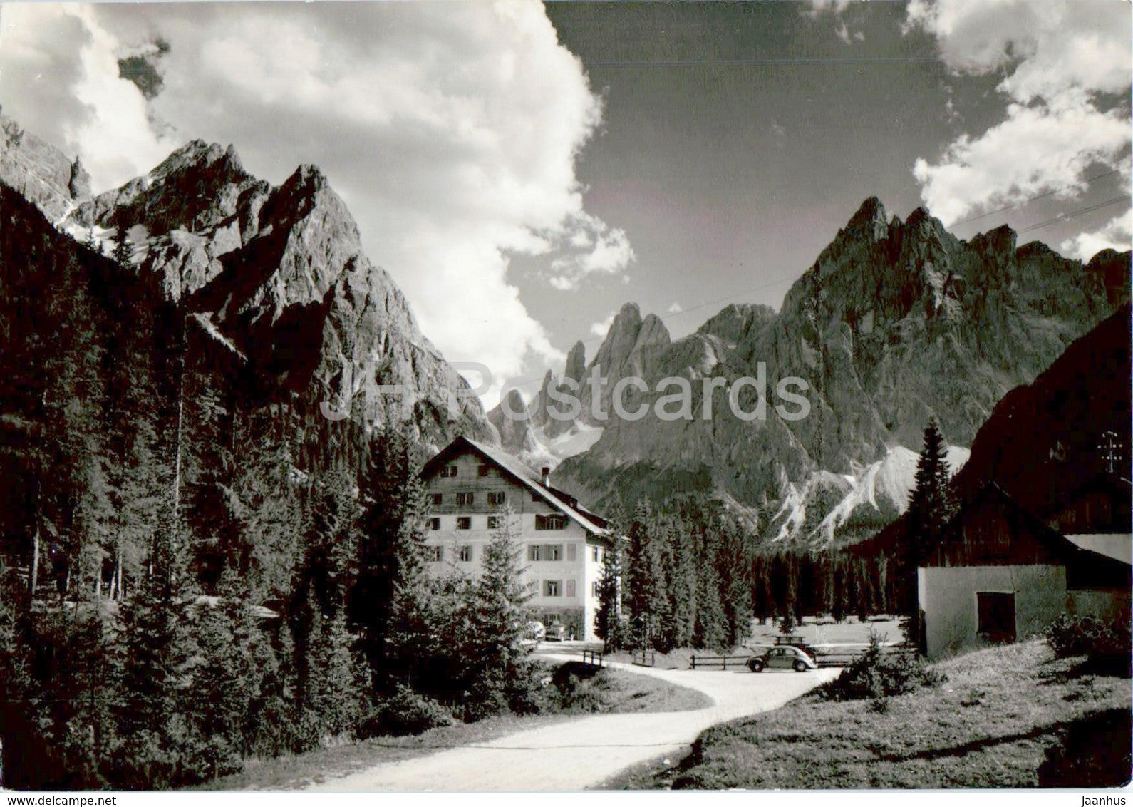 Dolomiti - Hotel Dolomiten Hof - Sesto Sexten - Val Fiscalina - Fischleintal 1454 m - old postcard - Italy - unused - JH Postcards