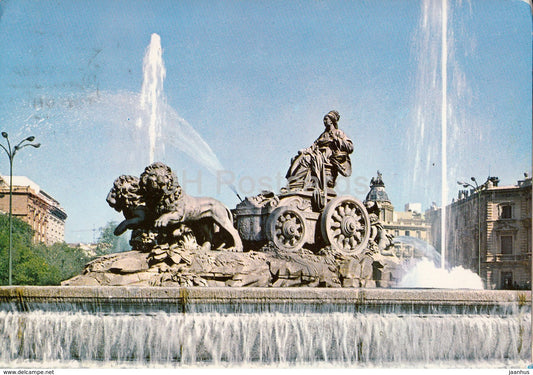 Madrid - La Cibeles - The Cibeles - fountain - Spain - used - JH Postcards