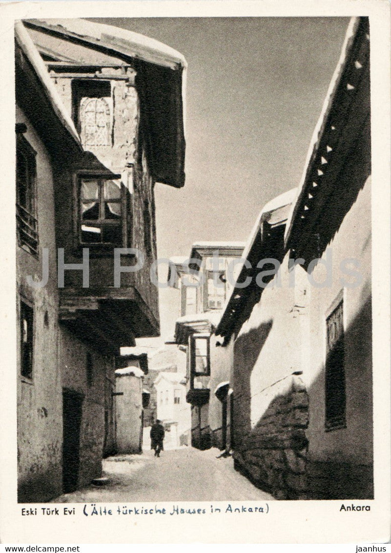 Ankara - Old Turkish Houses - old postcard - Turkey - used - JH Postcards