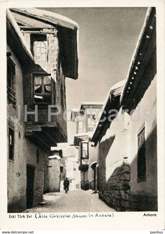 Ankara - Old Turkish Houses - old postcard - Turkey - used - JH Postcards