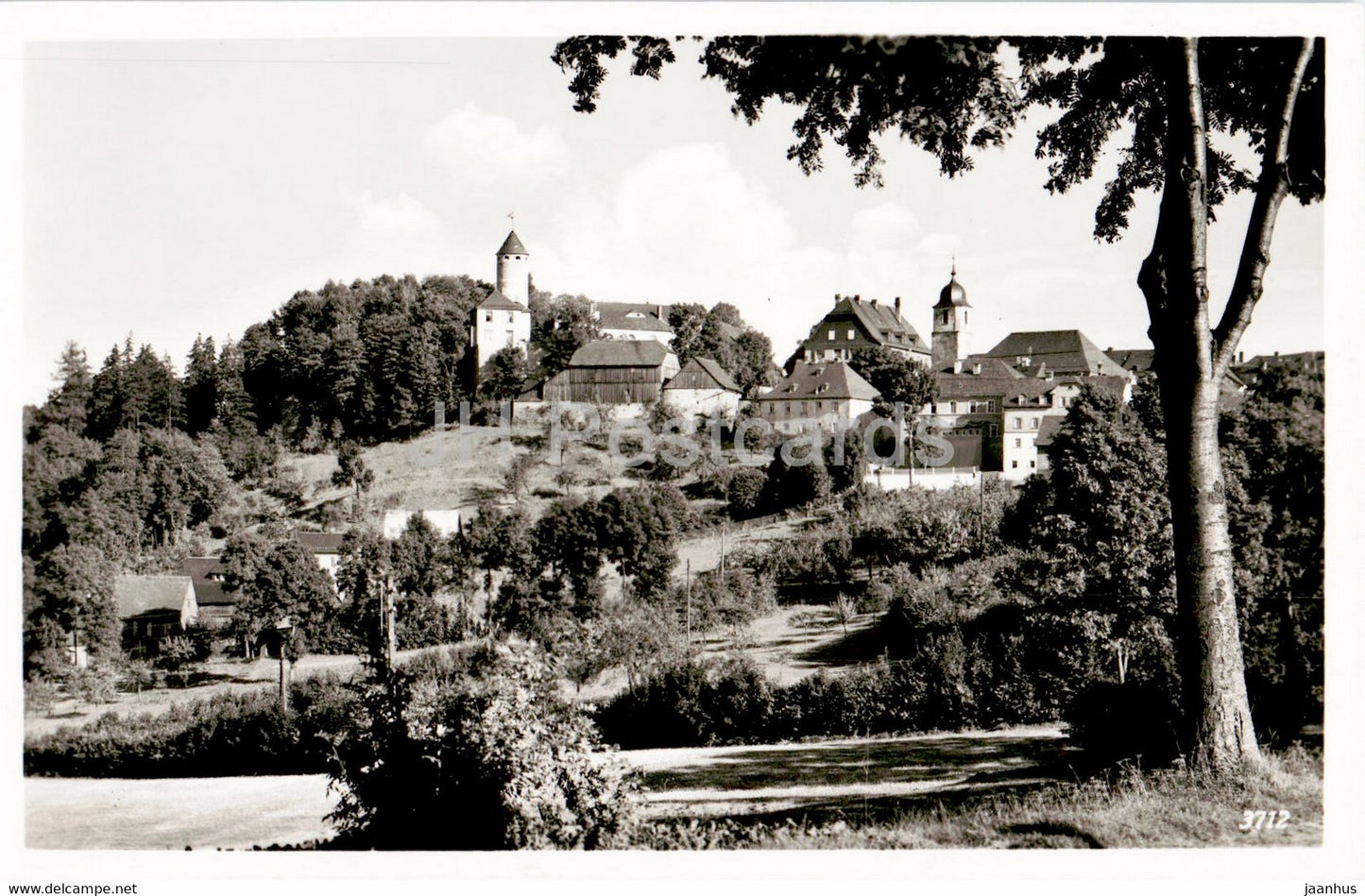 Lichtenberg im Frankenwald - Blick von der Lobensteiner Strasse - old postcard - Germany - unused - JH Postcards