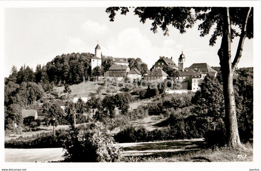 Lichtenberg im Frankenwald - Blick von der Lobensteiner Strasse - old postcard - Germany - unused - JH Postcards