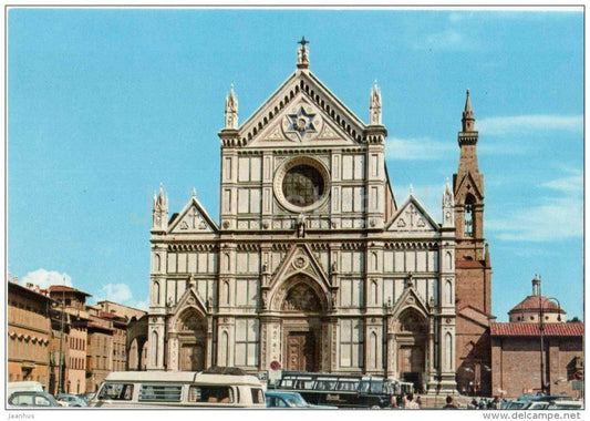 Piazza e Chiesa di Santa Croce - church and square - Firenze - Toscana - 149 - Italia - Italy - unused - JH Postcards