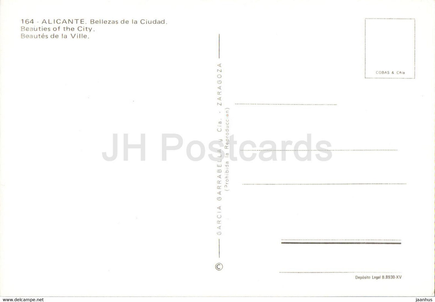 Alicante - Bellezas de la Ciudad - Beautés de la ville - multiview - 164 - Espagne - inutilisé