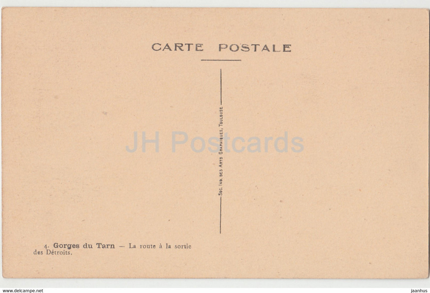 Gorges du Tarn - La route a la sortie des Detroits - 4 - alte Postkarte - Frankreich - unbenutzt