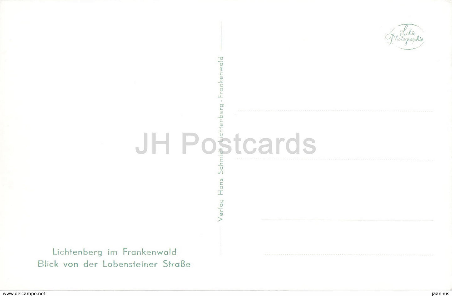 Lichtenberg im Frankenwald - Blick von der Lobensteiner Strasse - old postcard - Germany - unused