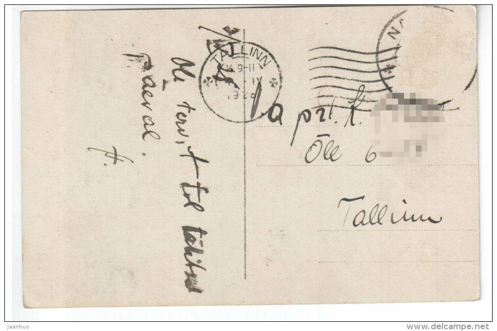 painting by A. M. Korin - Sick man - 172 - old postcard - circulated in Estonia 1928 , Tallinn - used - JH Postcards