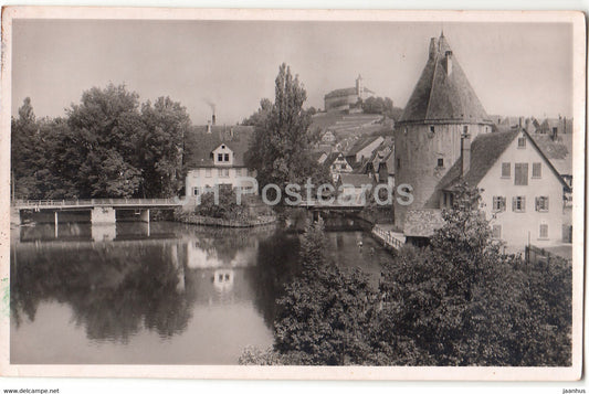 Vaihingen - Enz Enzpartie - Pulveturm - old postcard - Germany - used - JH Postcards