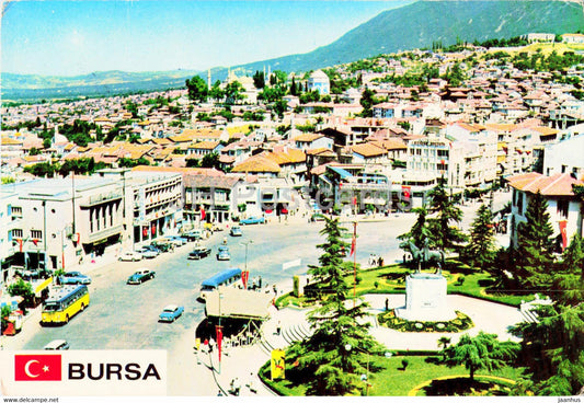 Bursa - The Republic square - bus - 554 - Keskin - 1984 - Turkey - used - JH Postcards
