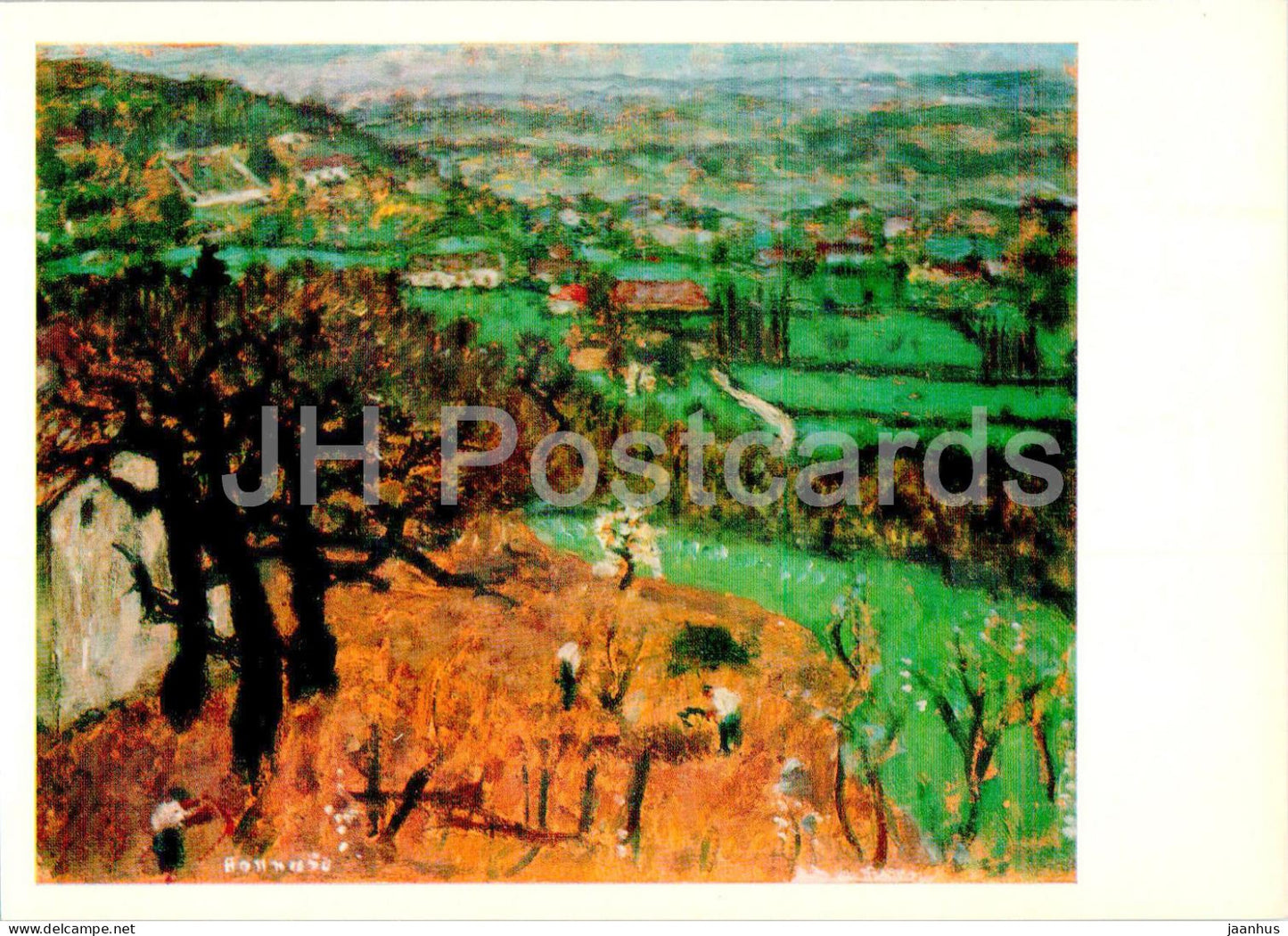 painting by Pierre Bonnard - Paysage in Dauphine - French art - 1977 - Russia USSR - unused - JH Postcards