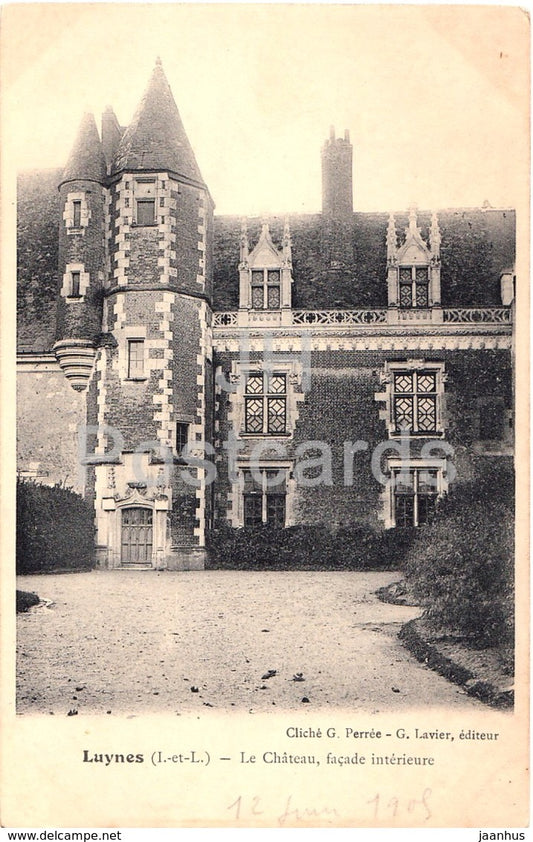 Luynes - Le Chateau - Facade interieure - castle - 23 - old postcard - France - unused - JH Postcards