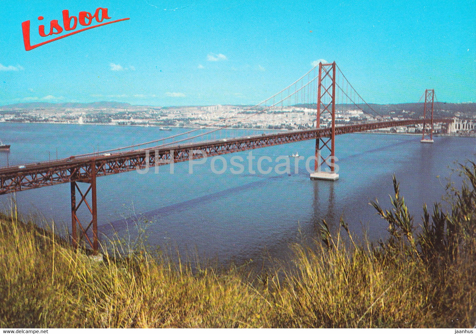 Lisbon - Lisboa - Ponte sobre o Tejo - Bridge on Tagus river - 473 - 1986 - Portugal - used - JH Postcards