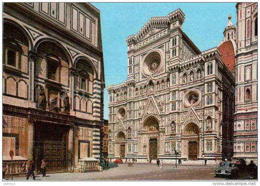 Battistero e Facciata del Duomo - Babtistery , Cathedral - Firenze - Toscana - 330 - Italia - Italy - unused - JH Postcards