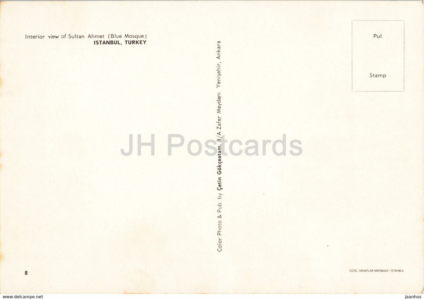 Istanbul - Interior view of Sultan Ahmet - Blue Mosque - 8 - Turkey - unused