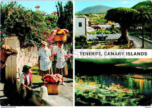 Tenerife - Canary Islands - folk costume - multiview - 2CT33 - 1972 - Spain - used - JH Postcards