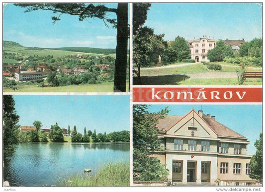 Komarov - Peace square - Cerveny pond - Czechoslovakia - Czech - used 1974 - JH Postcards