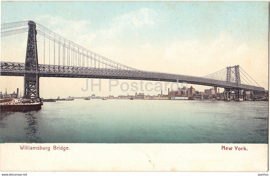 New York - Williamsburg Bridge - 5057 - old postcard - United States - USA - unused - JH Postcards