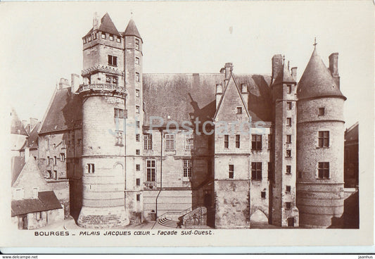 Bourges - Palais Jacques Coeur - Facade Sud Ouest - old postcard - France - unused - JH Postcards