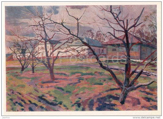 painting by A. Trofimov - Yasnaya Polyana . Approaching Thunderstorm - Leo Tolstoy - 1978 - Russia USSR - unused - JH Postcards