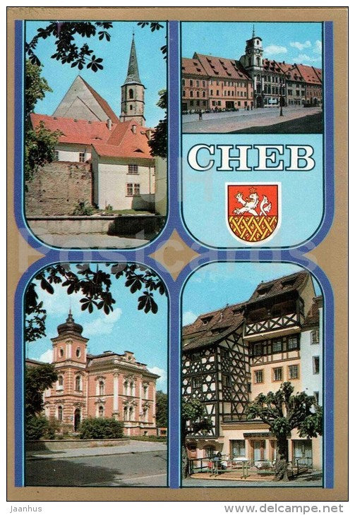 Cheb - old town - architecture - town views - Czechoslovakia - Czech - unused - JH Postcards