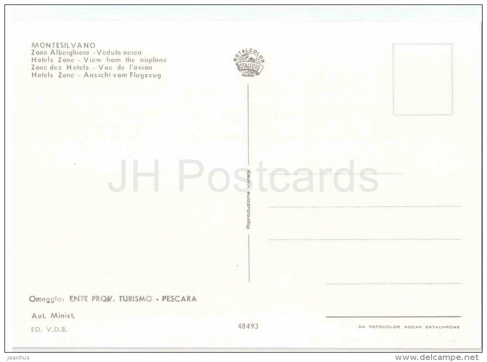 Zona Alberghiera , Veduta aerea - Hotels Zone - beach - Montesilvano - Abruzzo - 48493 - Italia - Italy - unused - JH Postcards
