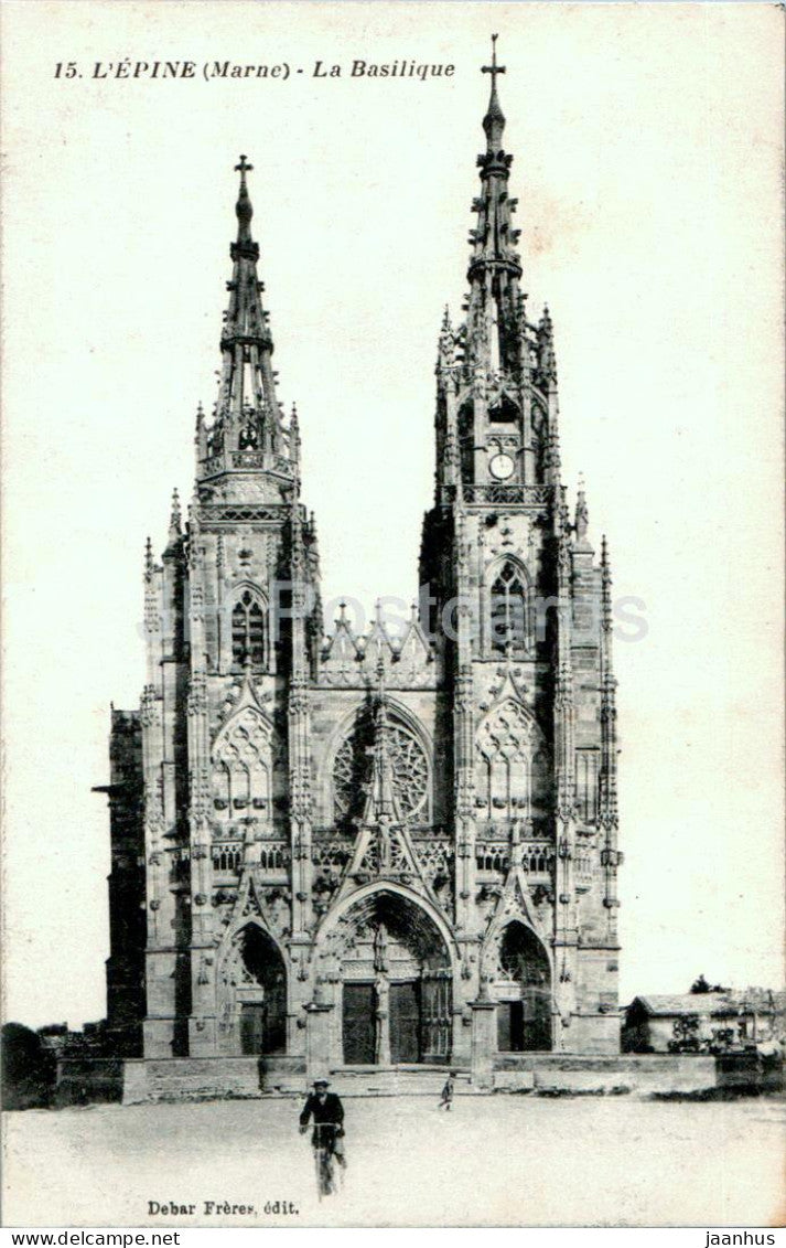 L'Epine - La Basilique - cathedral - 15 - old postcard - France - unused - JH Postcards