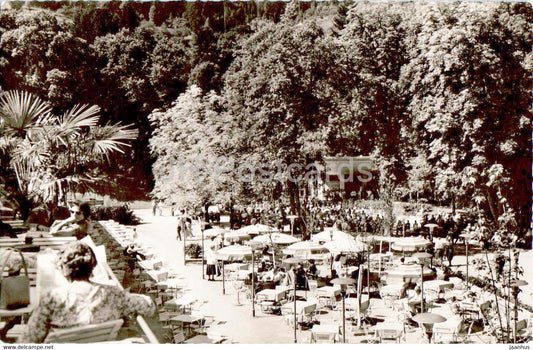 Wildbad im Schwarzwald - Trinkhalle und Kurgarten - old postcard - 1961 - Germany - used - JH Postcards