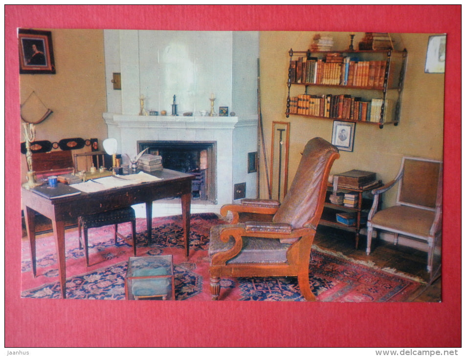Pushkin`s Cabinet - Pushkin State Museum-Reserve Mikhailovskoye - 1969 - Russia USSR - unused - JH Postcards
