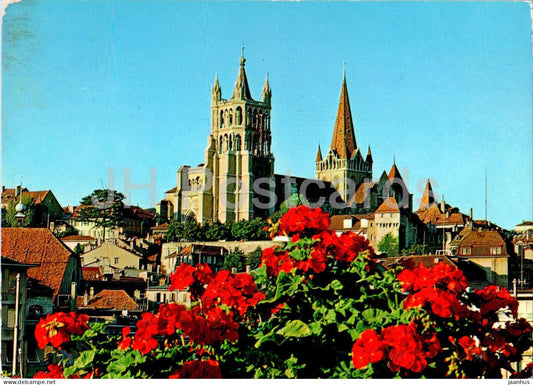 Lausanne - La Cathedrale - cathedral - 9115 - 1972 - Switzerland - used - JH Postcards