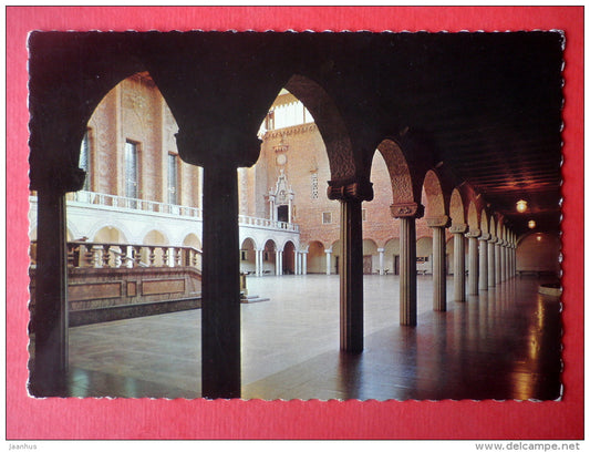 City Hall - The Blue Hall - 134/13 - Stockholm - Sweden - sent to Estonia 1974 - JH Postcards