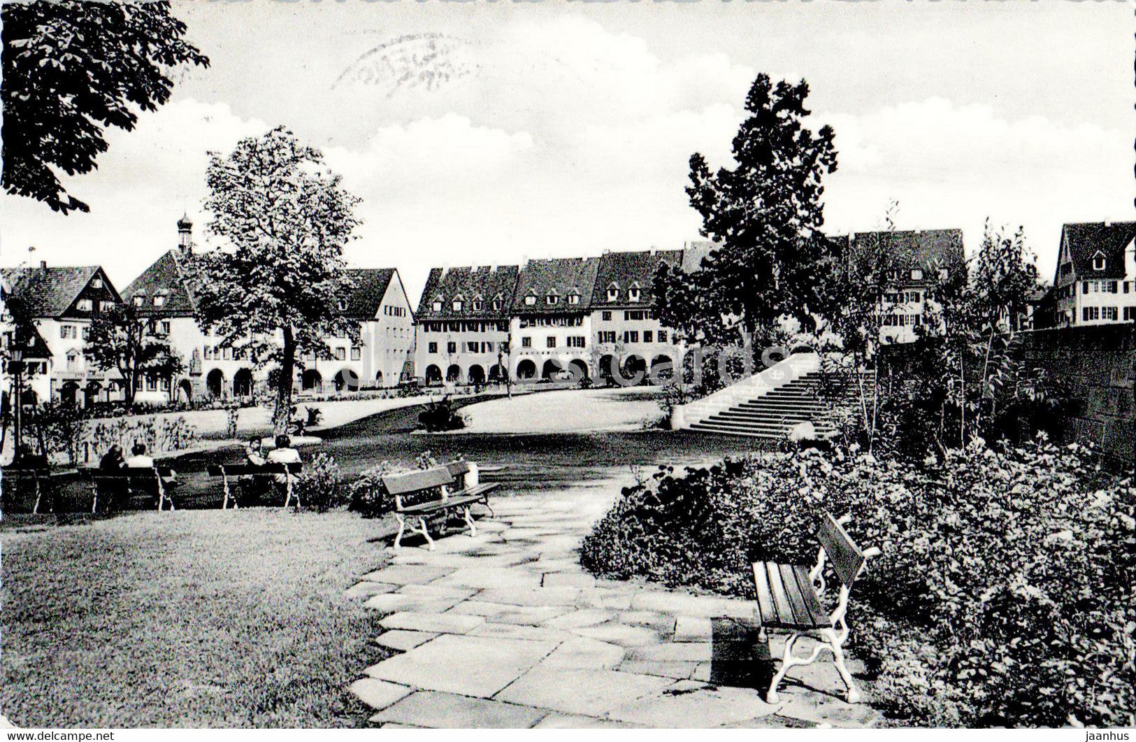Freudenstadt - Partie am Marktplatz - old postcard - 1957 - Germany - used - JH Postcards