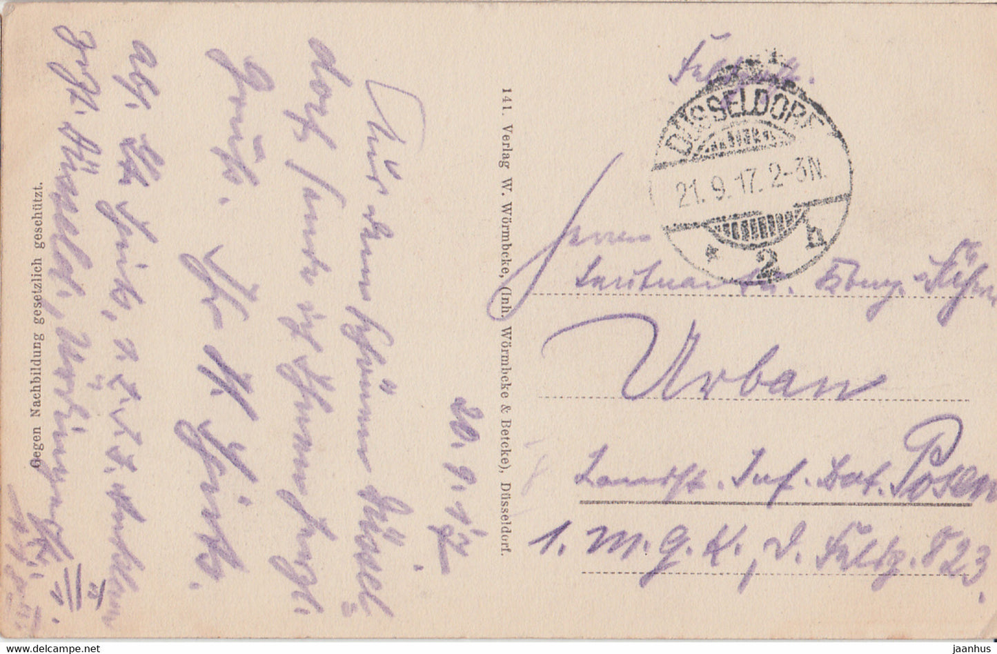 Dusseldorf - Kunsthalle - Feldpost - old postcard - 1917 - Germany - used
